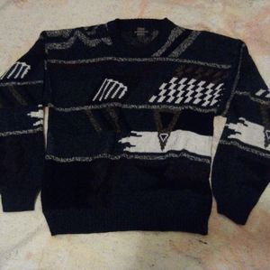 Vintage Expressions Men's Retro Grandpa Multicolor Pullover Sweater Size Large